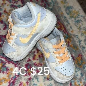 Orange and Cream Nike Dunks